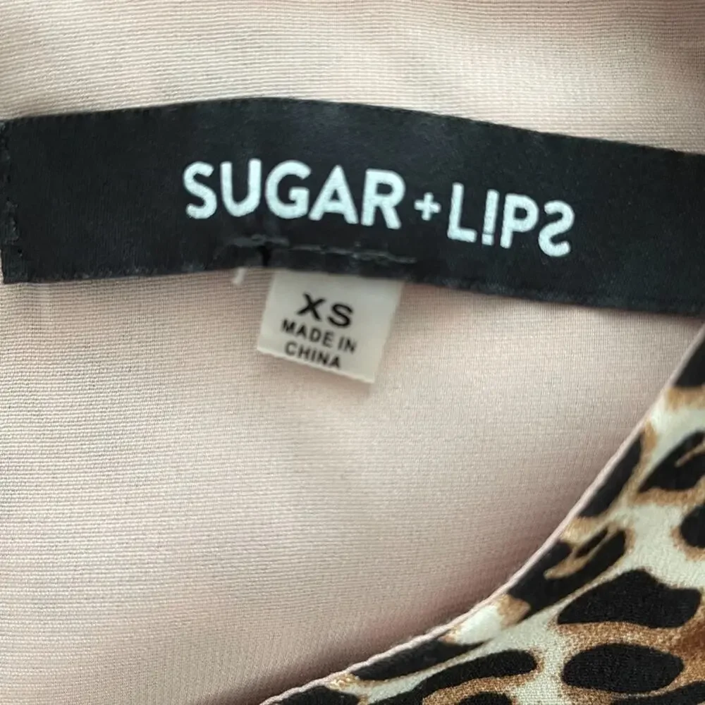 Sugar Lips Leopard Print Fit and Flare Dress Sz XS - Picture 4 of 6